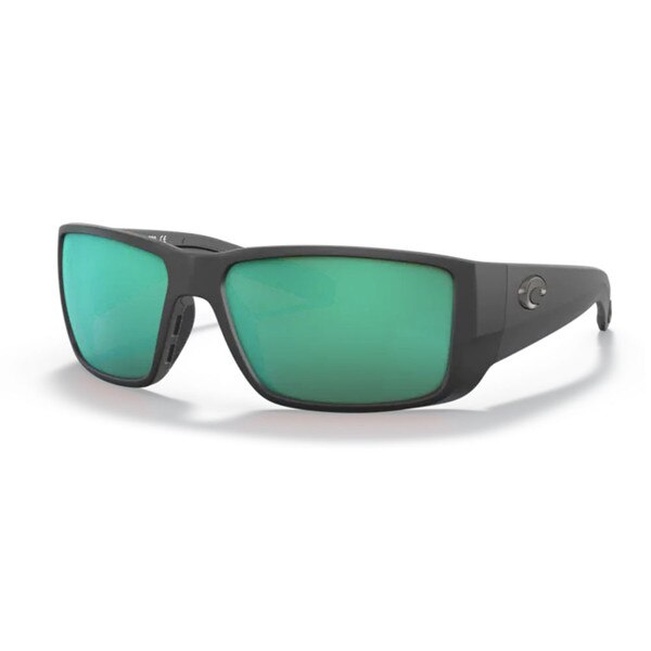 Costa Blackfin PRO Sunglasses Polarized in Matte Black with Green Mirror 580G